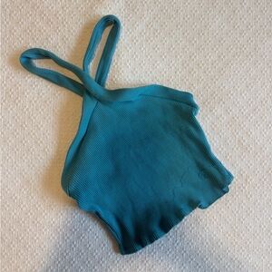 Bright Blue Ribbed Tank Top